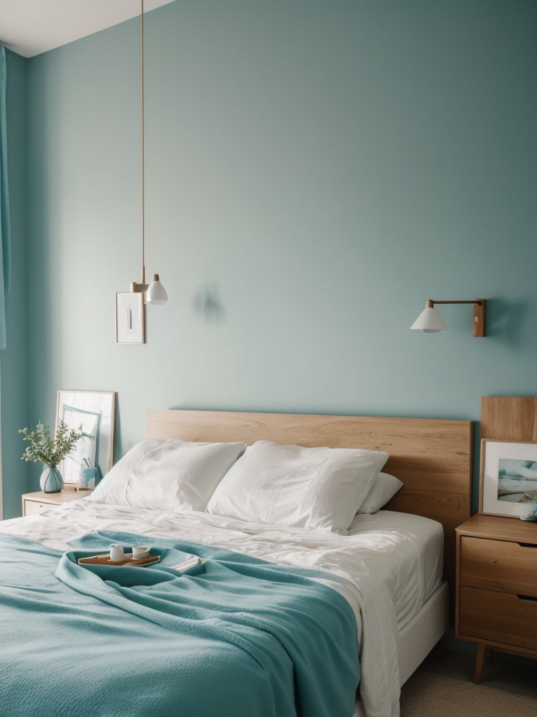 Scandinavian-inspired Teal Bedroom: Clean, Natural, Minimalist