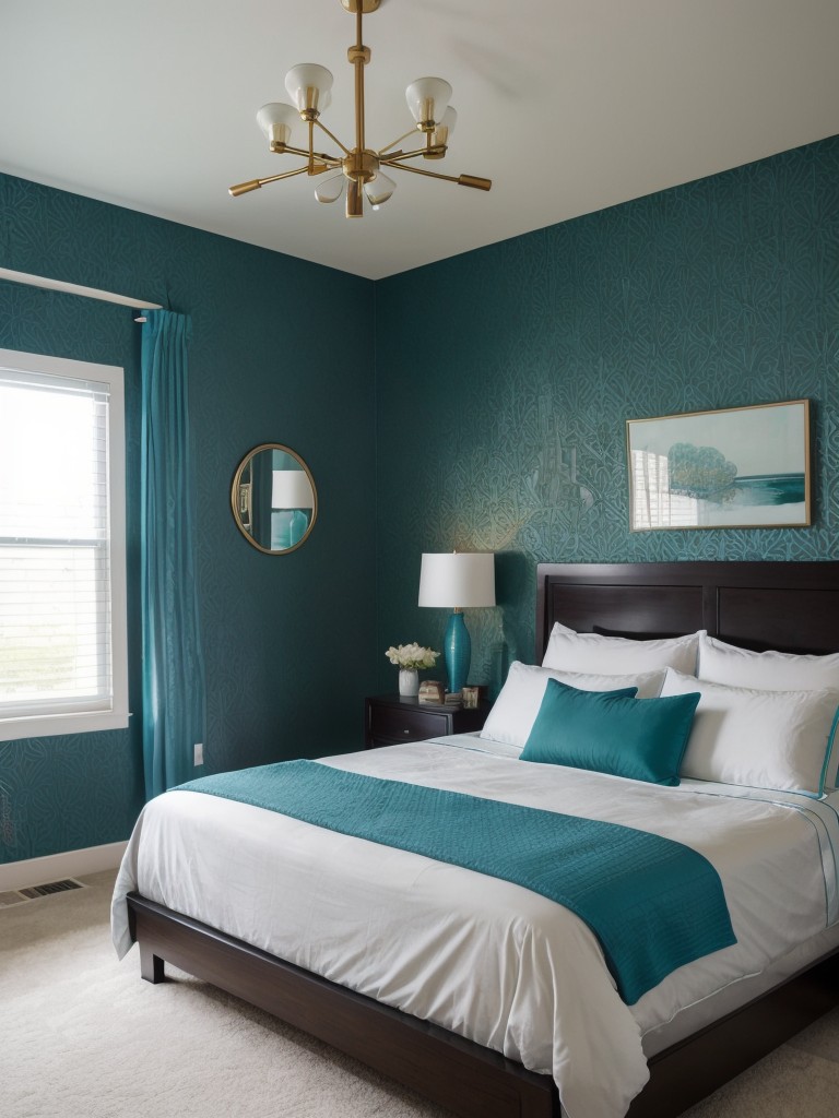 Transform Your Apartment with Teal Bedroom Bliss!