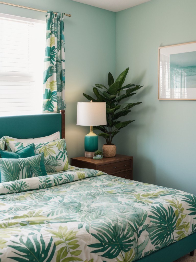 Tropical Tranquility: Teal Bedroom Decor Ideas!