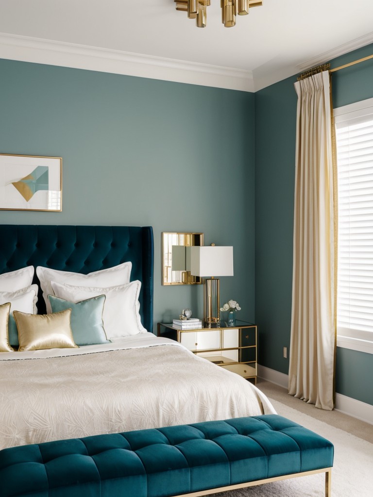 Teal & Gold: Luxe Chic for Your Apartment