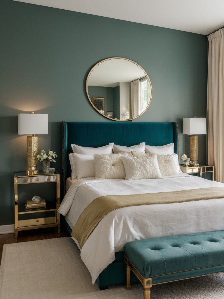 Teal and Gold Bedroom Decor Luxurious and Chic Bedroom Inspo