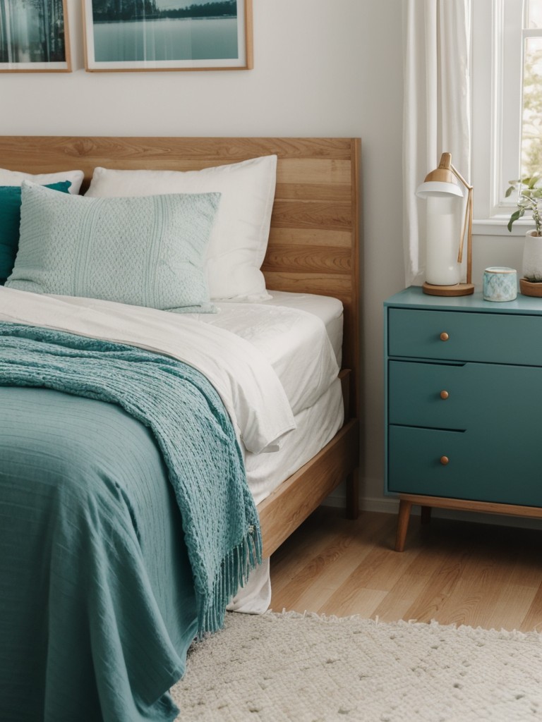 Scandinavian Teal Bedroom: Boho Vibes & Cozy Textiles