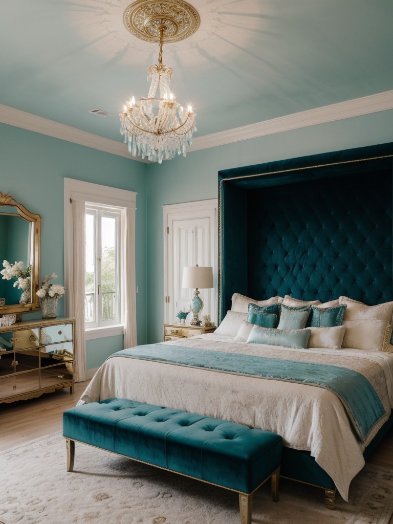 Chic Teal Bedroom: Add Boho Vibes & Luxurious Touches!