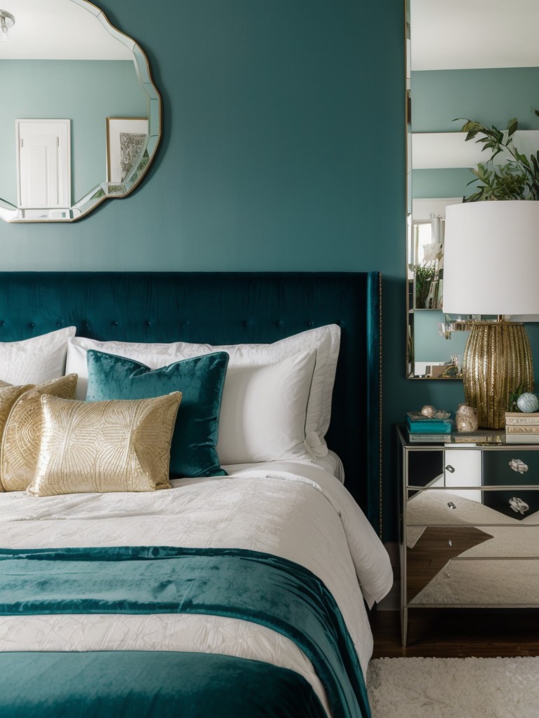 Boho Teal Bedroom Decor: Art Deco Glam meets Bohemian Chic!