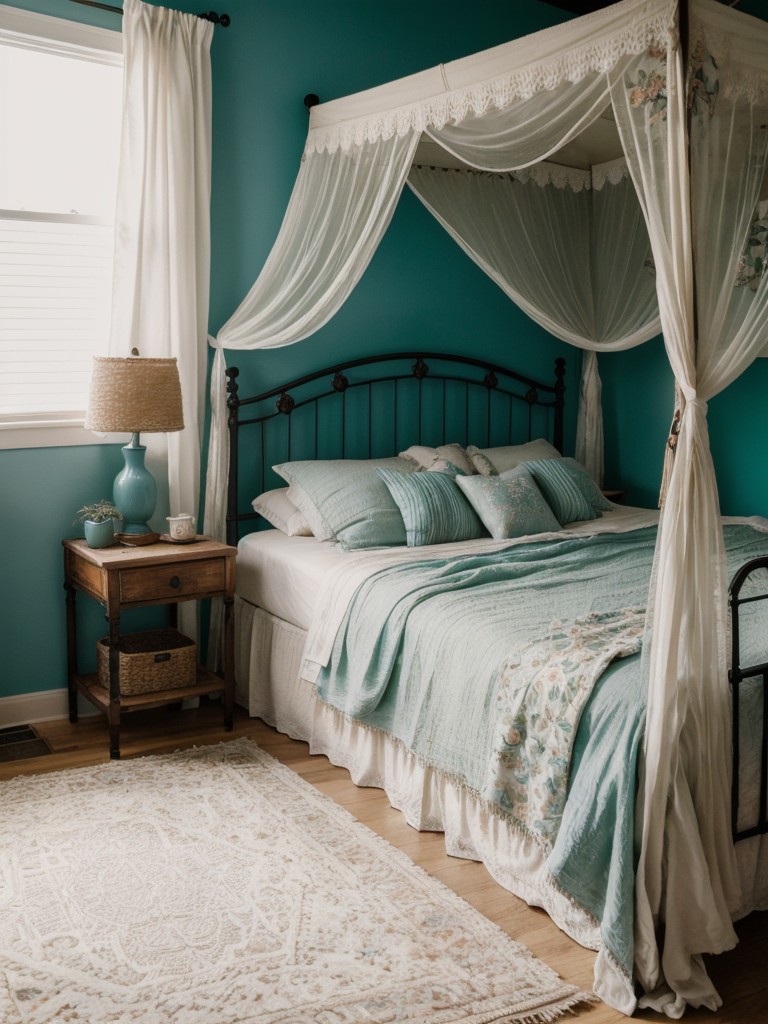 Boho Bliss: Transform Your Apartment with Teal Bedroom Decor