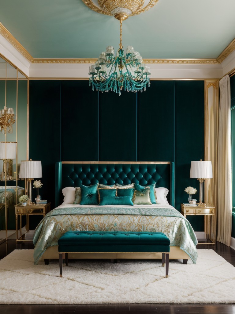 Emerald Elegance: Transform Your Bedroom with Teal Decor!