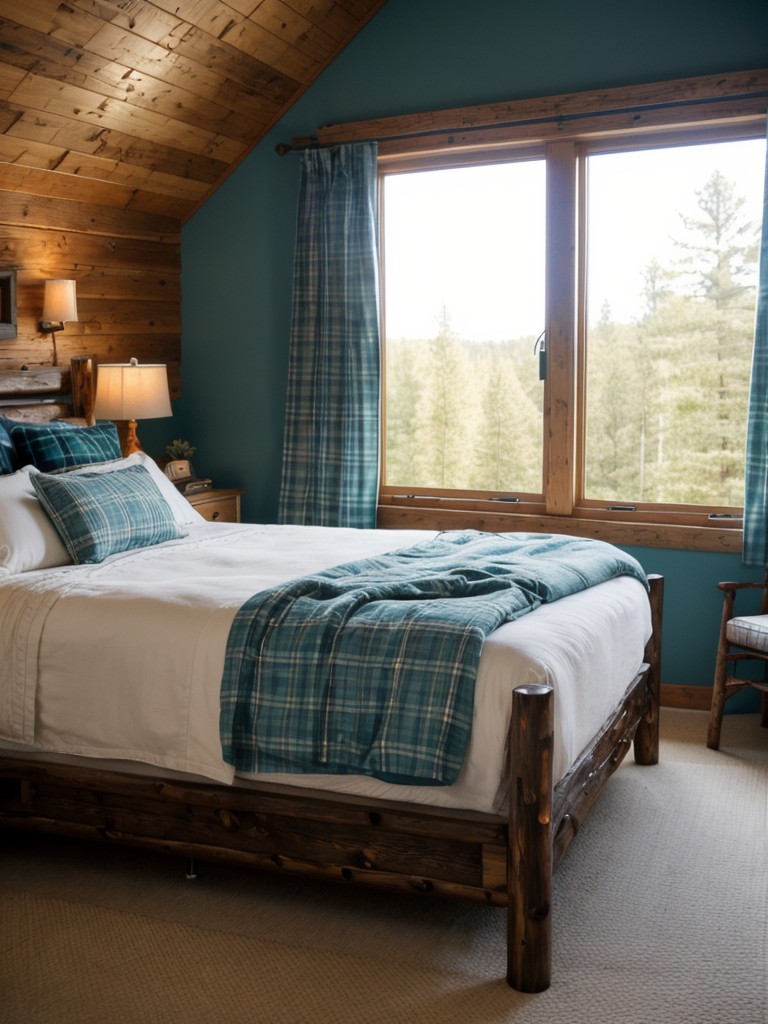 Cabin Chic: Transform Your Bedroom with Teal Decor