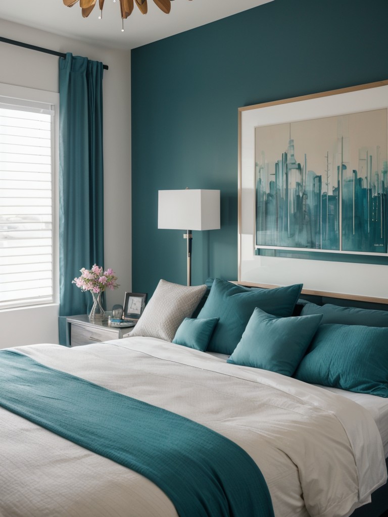 Modern Teal Decor to Elevate Your Apartment Bedroom