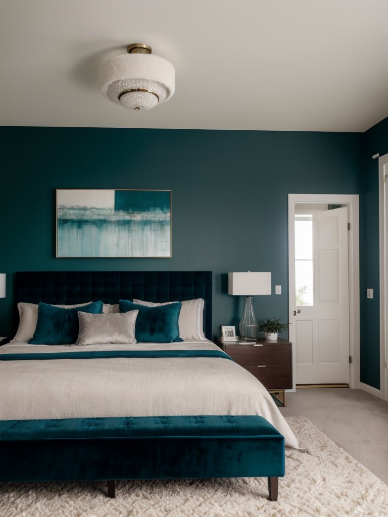 Cozy and Chic: Elevate Your Apartment Bedroom with Teal Decor 