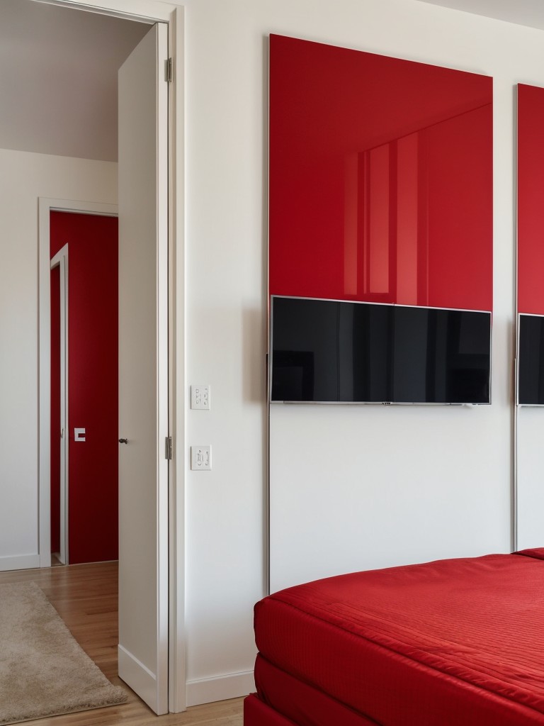 Bold Red Bedroom Bliss: Stylish tips to revamp your apartment into a modern sanctuary!