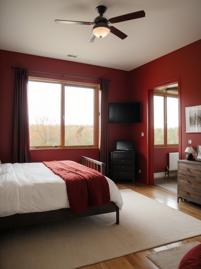 Embrace Cozy Industrial Vibes with Red Bedroom Decor