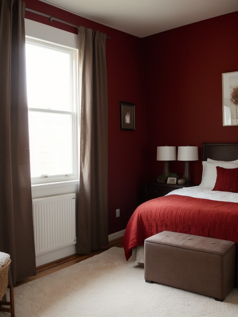 Cozy Up Your Apartment with Layers of Red Bedroom Decor