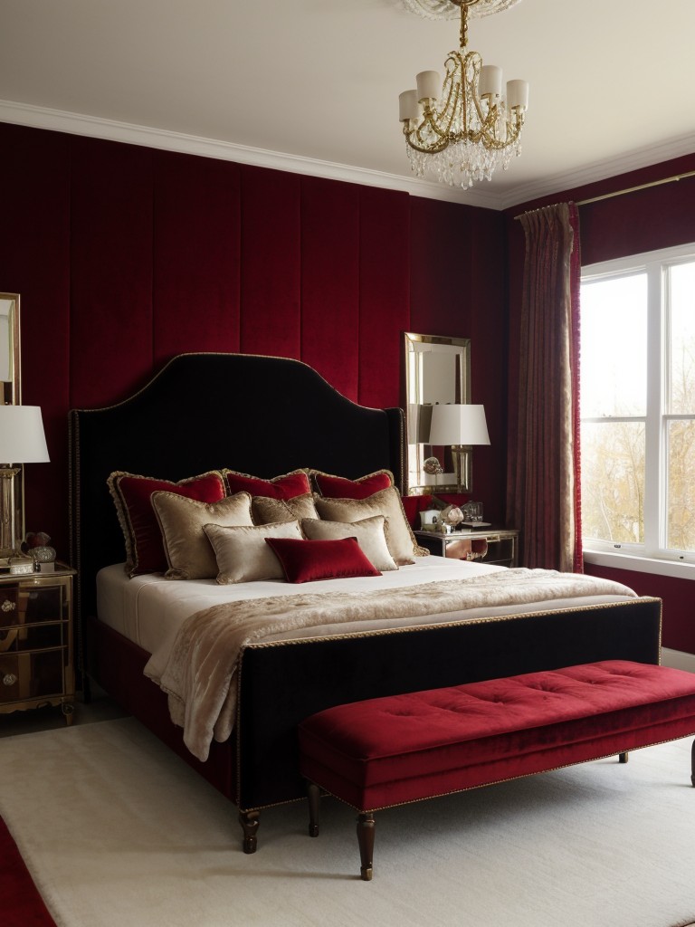 Velvet Delights: Elevate Your Bedroom with Luxurious Red Decor