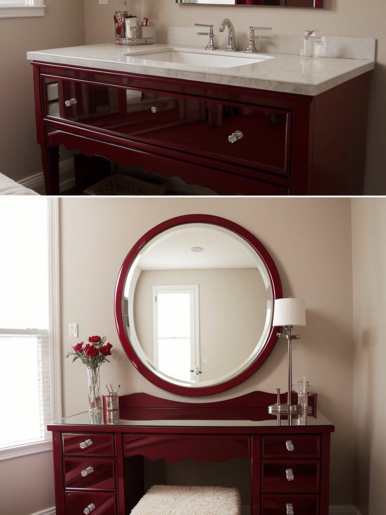 Mirrored Glam: Elevate Your Bedroom with Romantic Red