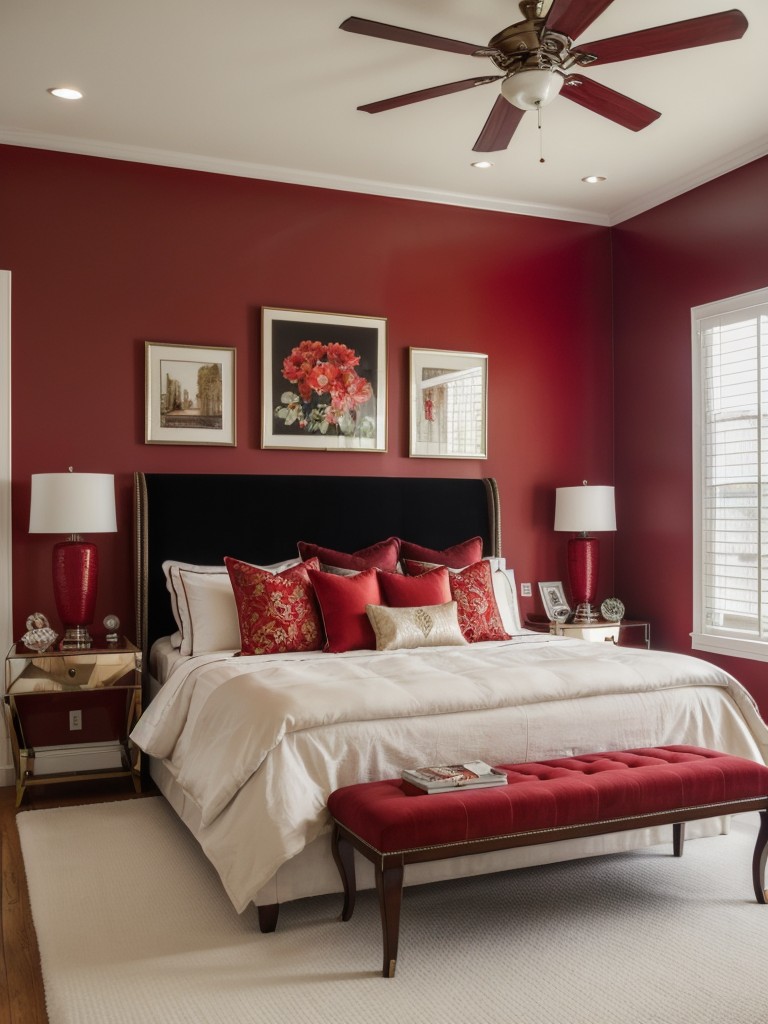 Red Hot: Glamorous Bedroom Decor Ideas for a Luxurious Apartment