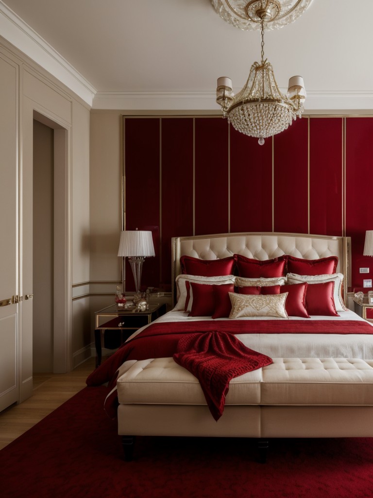 Glamorous Apartment Decor: Luxurious Red Bedroom Ideas for a Sophisticated Touch