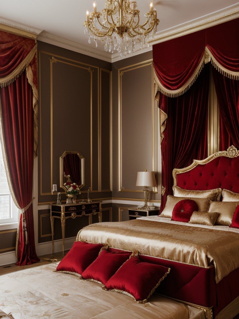 Red-Themed Glam: Luxurious Bedroom Decor Ideas!