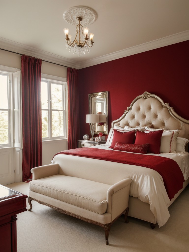 Glam Red: Luxurious Bedroom Decor Ideas for a Stunning Apartment