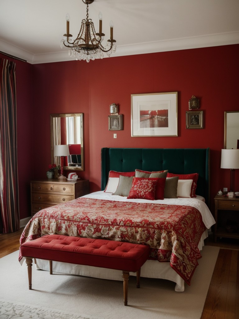 Vintage Chic: Transform Your Bedroom with Red Décor