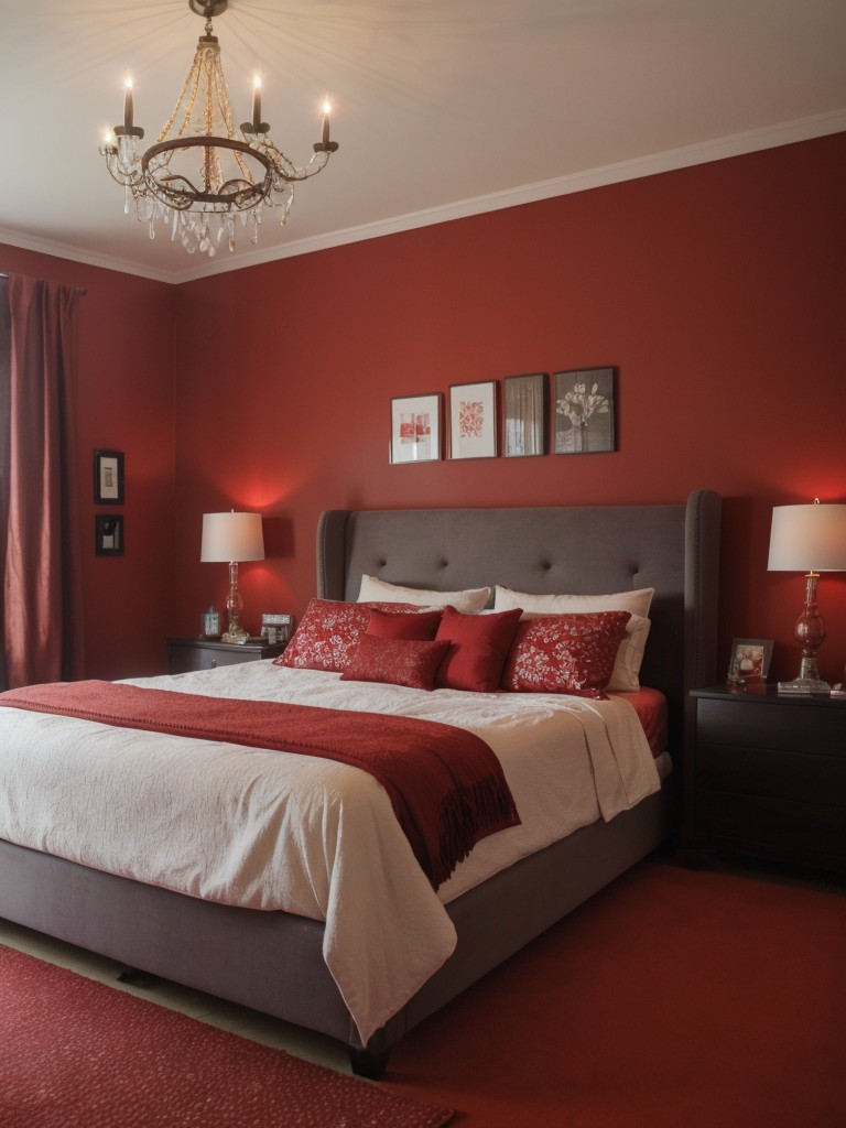 Transform Your Bedroom with Red Decor & Fairy Lights!