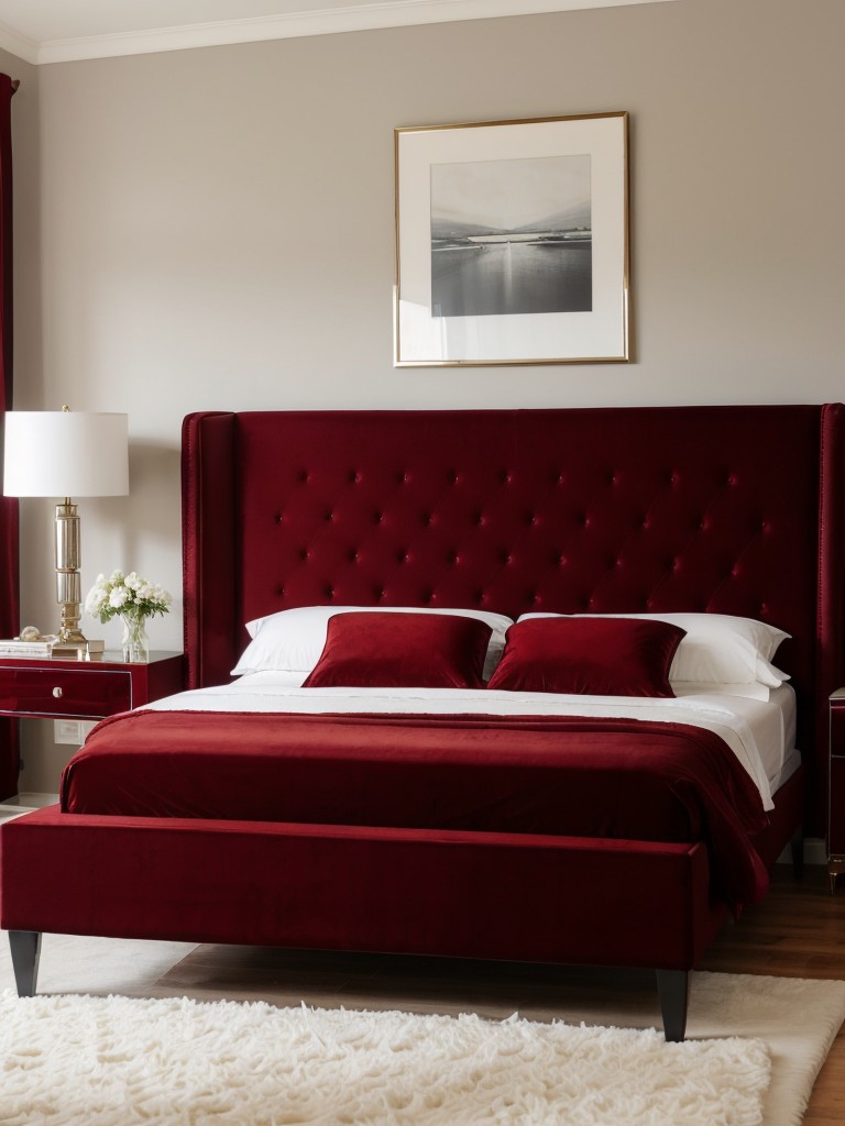 Luxury Red Velvet Bedroom Decor: Elevate Your Apartment's Style!