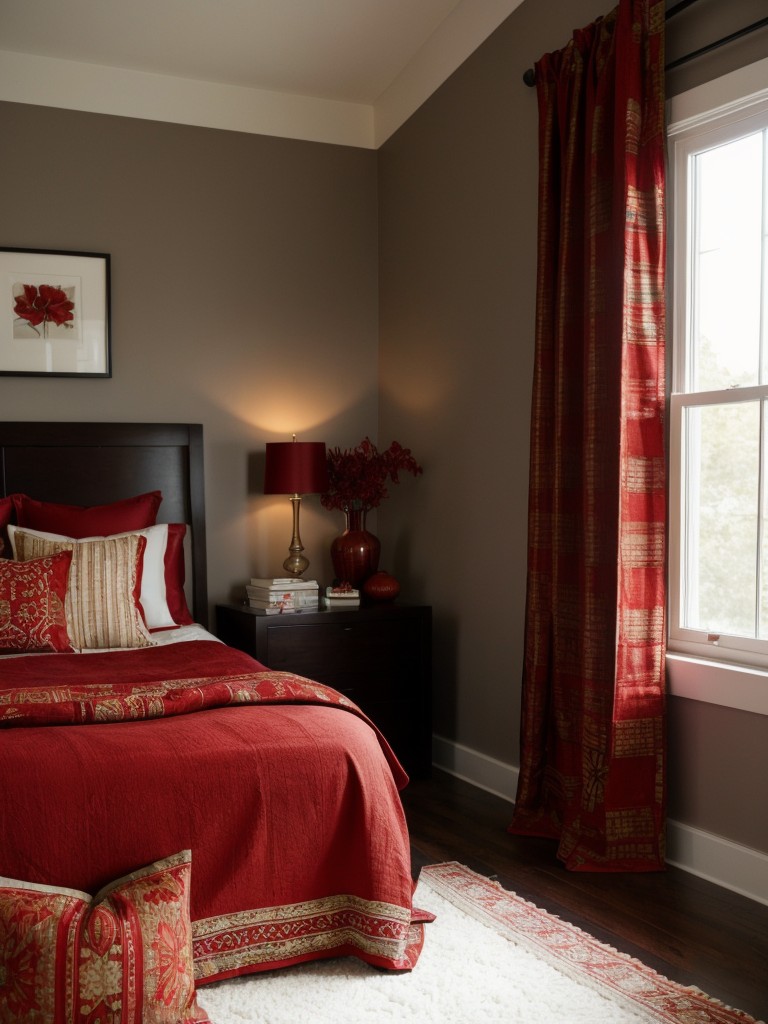 Transform Your Apartment with Global-inspired Red Bedroom Decor