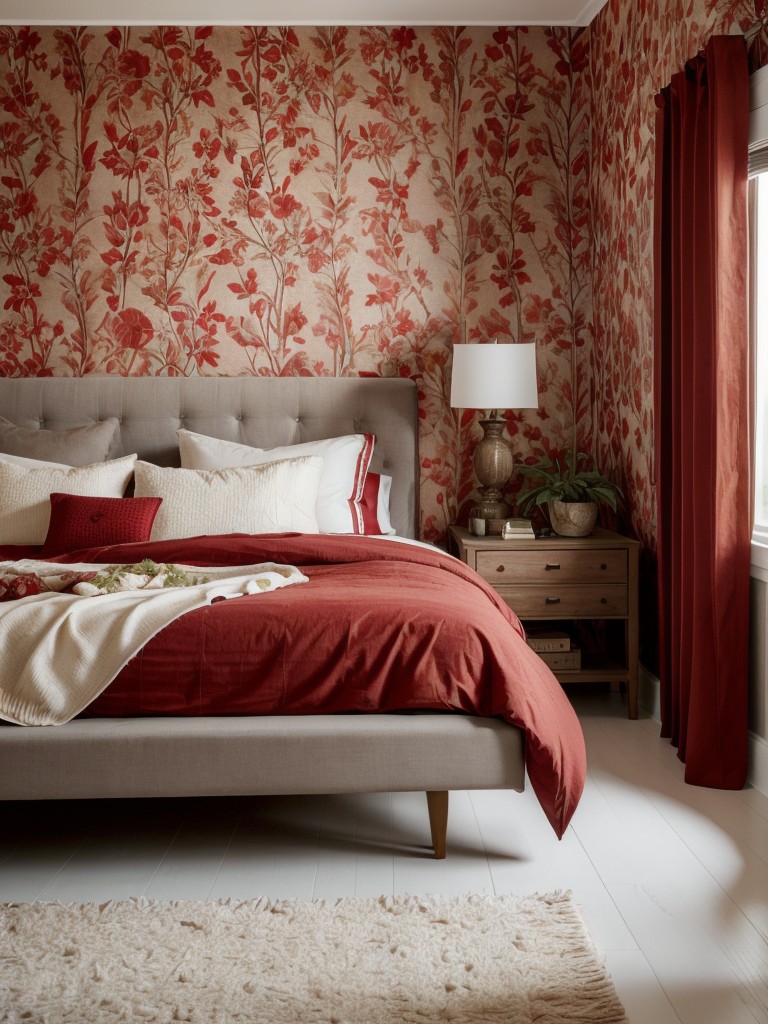 Enliven Your Apartment with Nature-Inspired Red Bedroom Decor!