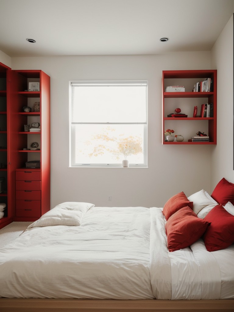 Red & Ready: Modern, Minimalist Bedroom Ideas!