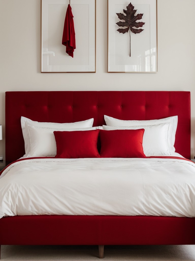 Monochrome Magic: Stunning Red Apartment Bedroom Decor Ideas