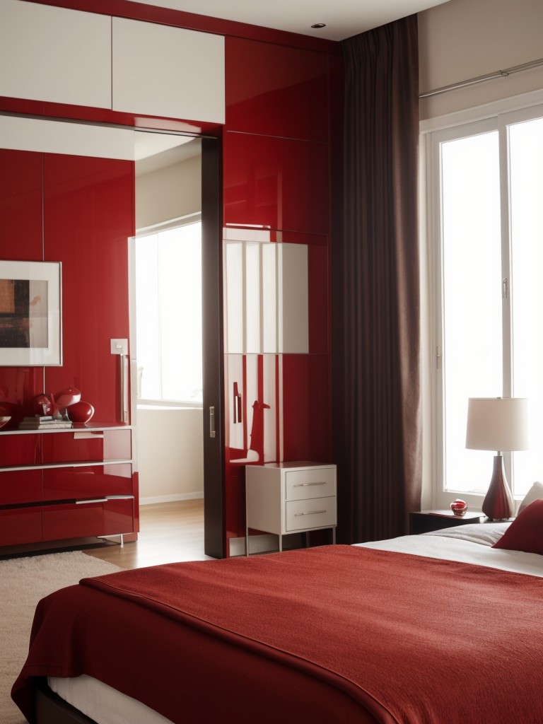 Stunning Red Bedroom Decor Inspiration: Mix Materials for a Contemporary Look