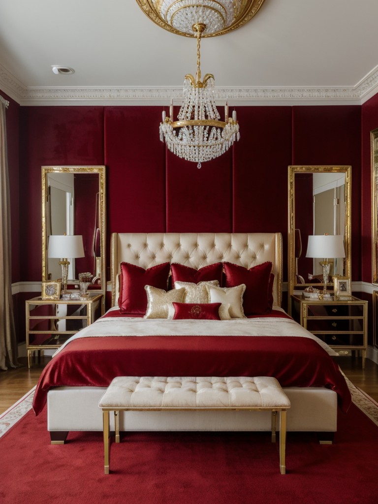 Maroon Marvel: Unveil stunning red-themed apartment vibes!