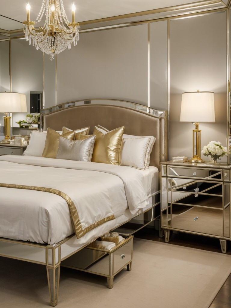 Luxe Metallic Accents: Glam up your apartment with gold and silver-toned decor!