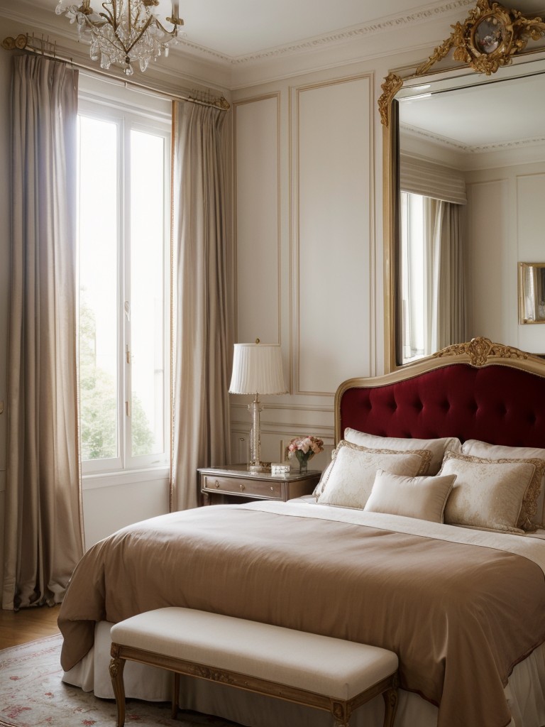 Romantic Parisian-Inspired Bedroom: Seductive Red Decor Ideas!