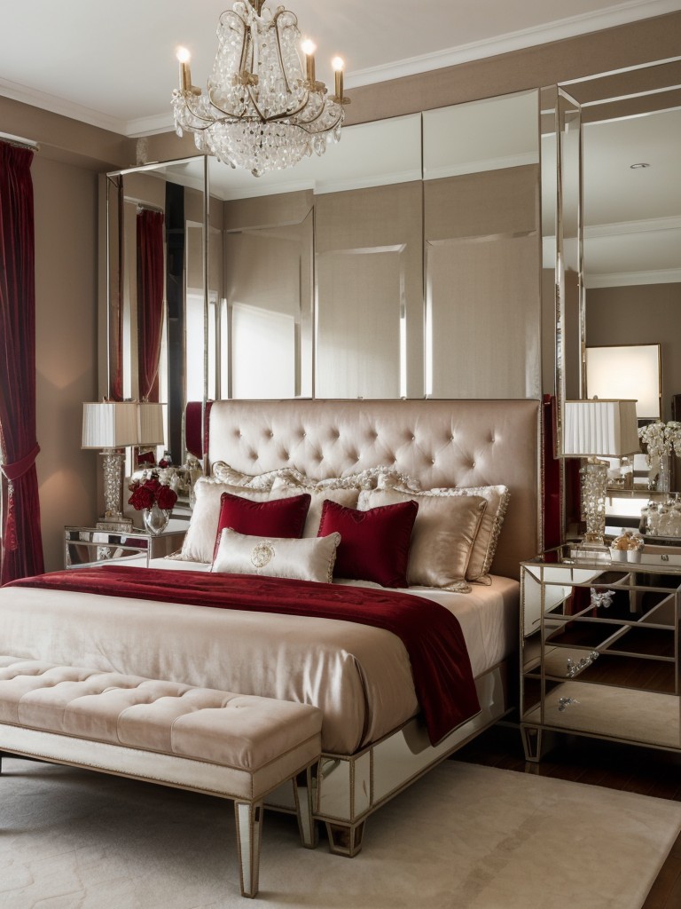 Ultra-Glam Studio Vibes: Elevate your Apartment with Red Bedroom Decor