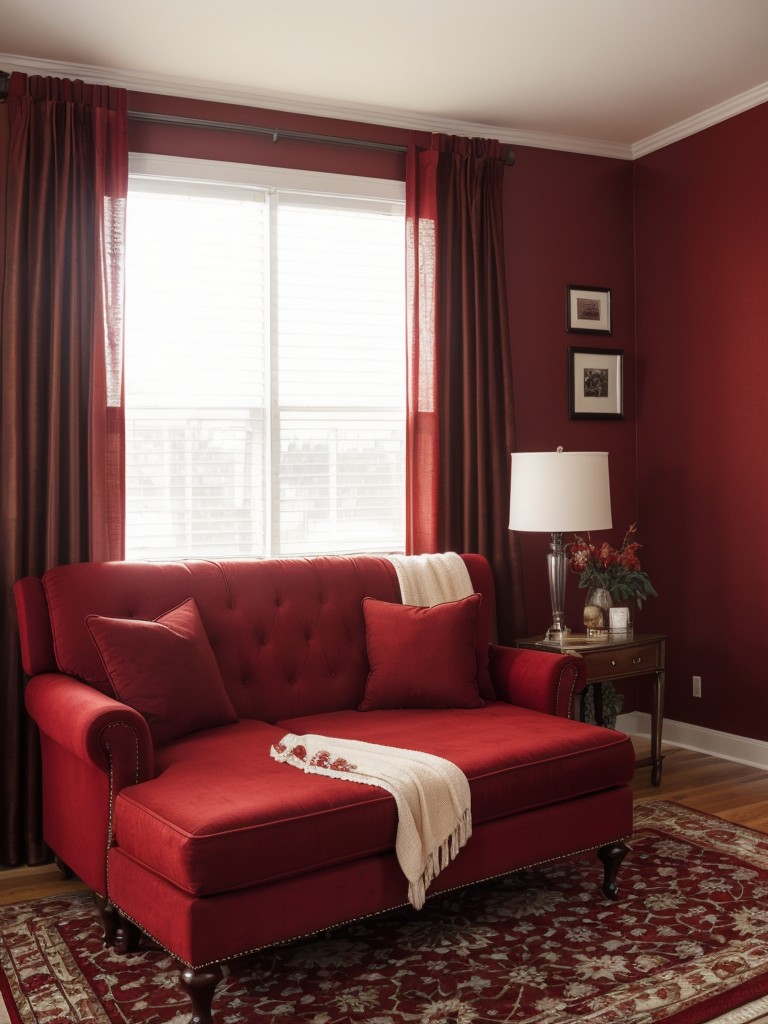 Cozy and Chic: Red Bedroom Decor Ideas for a Stylish Apartment.