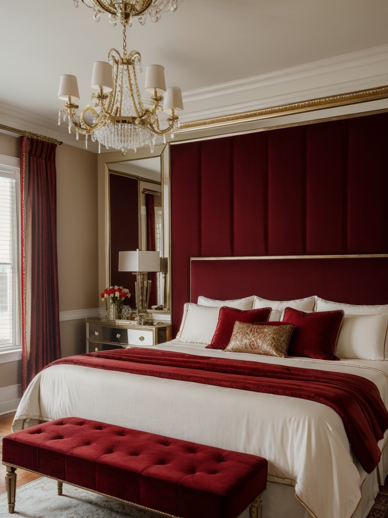 Cozy Red Bedroom Decor: Bring Glamour to Your Apartment!