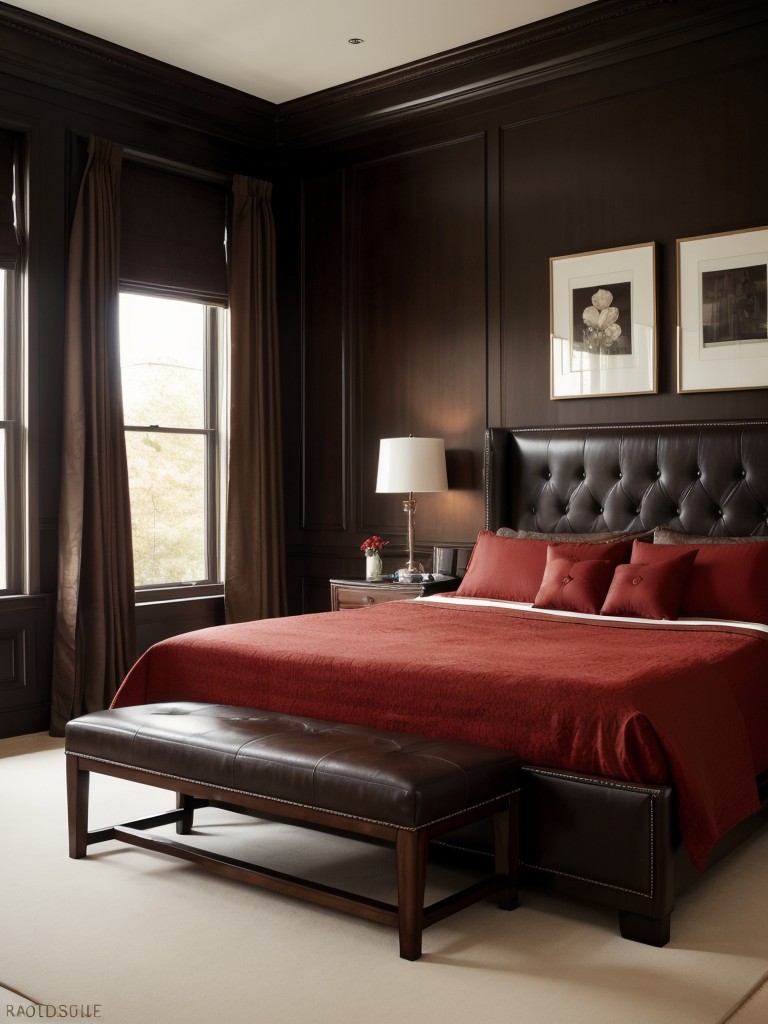 Masculine & Elegant: Red Bedroom Decor Inspiration!