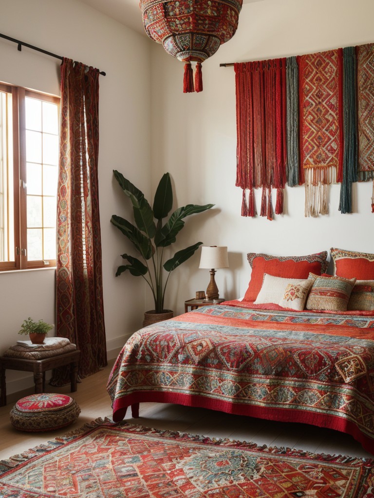 Boho Bliss: Transform Your Bedroom into a Red Oasis