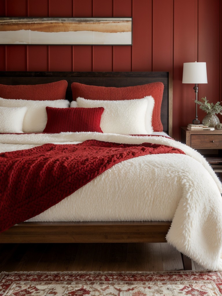 Cozy Apartment Vibes: Bold Red Bedroom Decor Ideas.