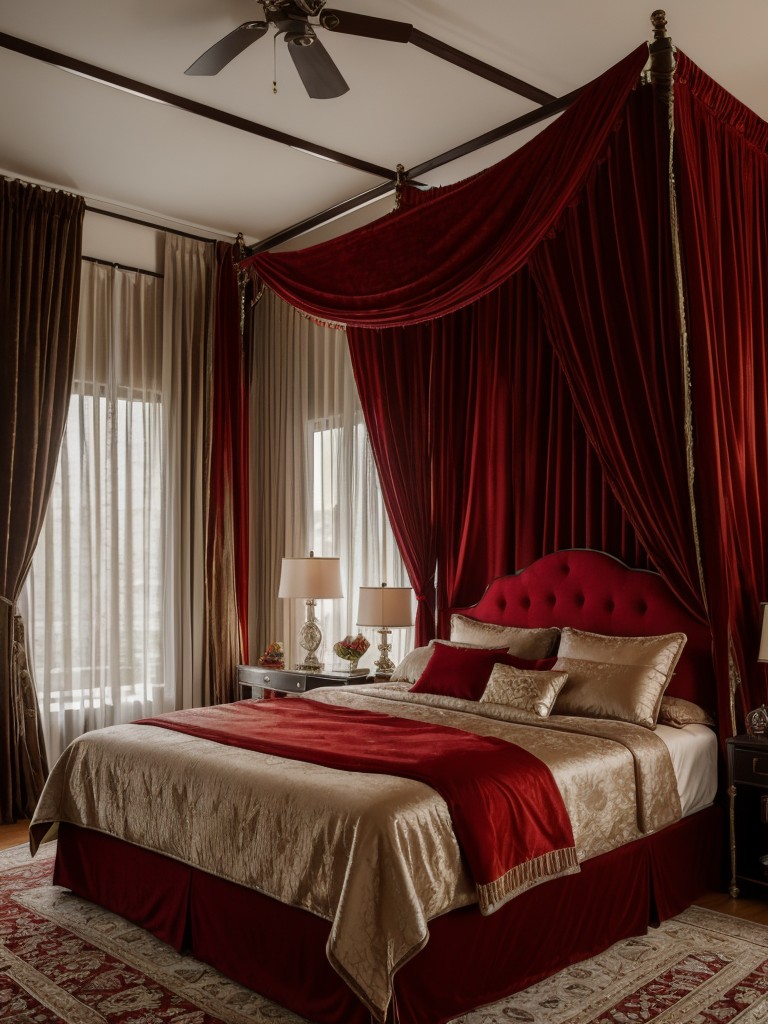 Chic & Luxe: Apartment Bedroom Inspo with Canopy Bed & Opulent Accents