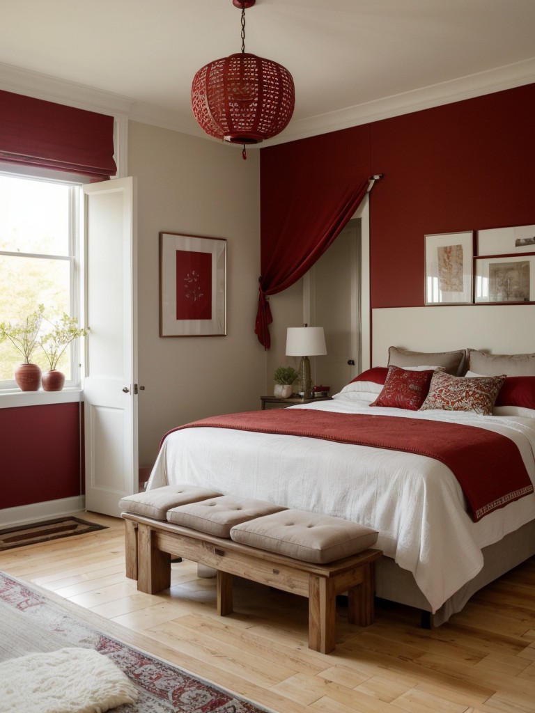 Zen-inspired Red Bedroom: Find Balance & Tranquility