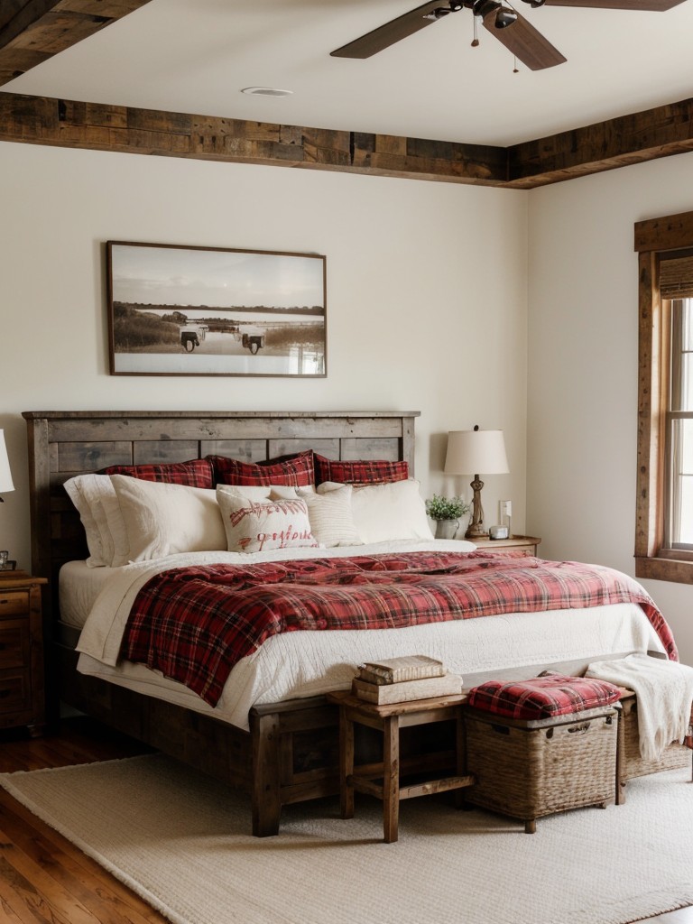 Cozy Red Bedroom: Farmhouse-Inspired Decor Ideas!