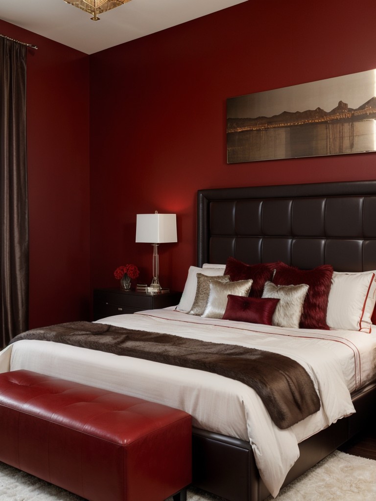 Dreamy Red Bedroom: A Showstopper with Texture Play!