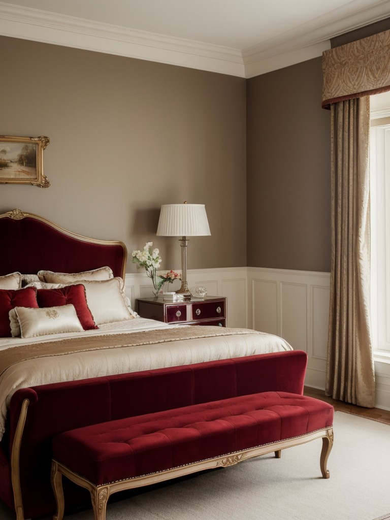 Timeless Red Bedroom Decor: Add Vintage Glam to Your Space