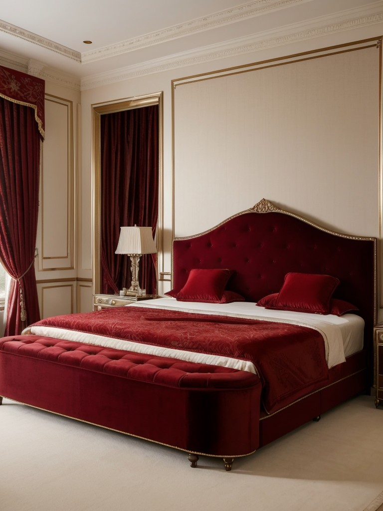 Luxurious Velvet: Elevate Your Bedroom with Timeless Red Decor