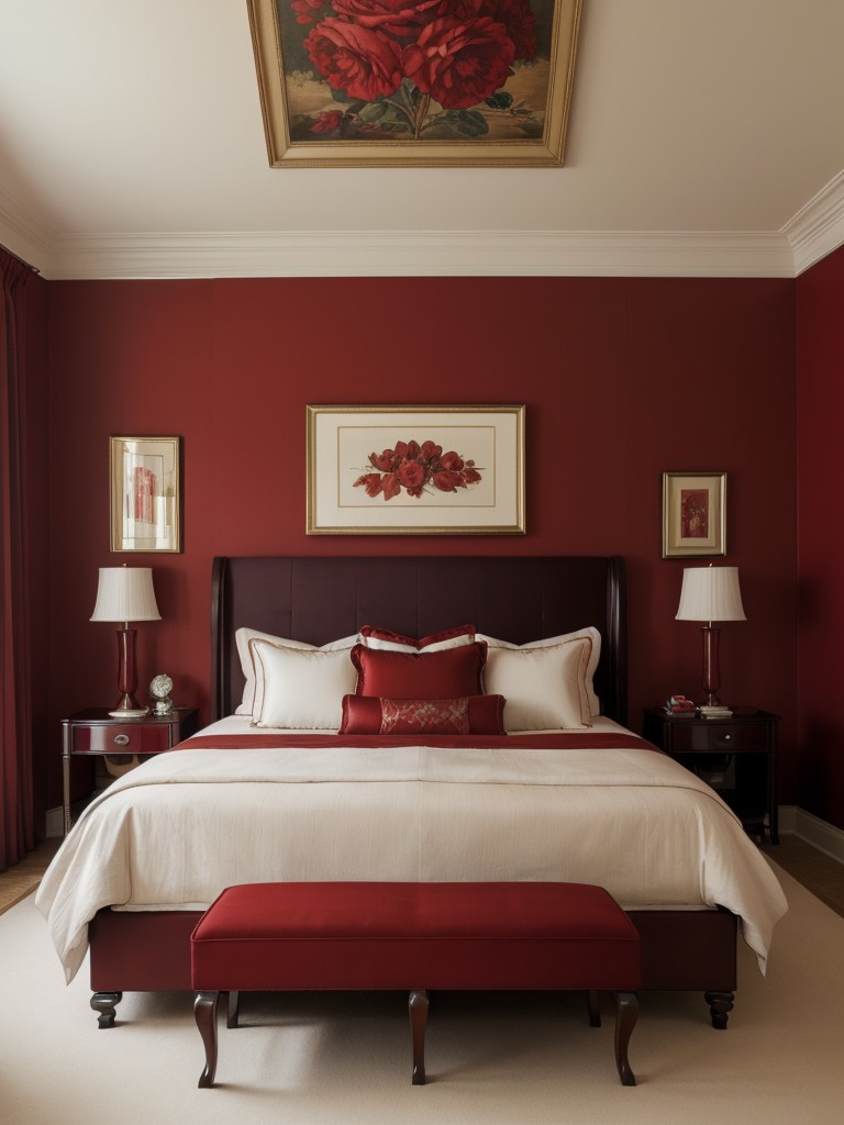 Inspiring Red Bedroom Decor: Timeless Elegance for Apartments