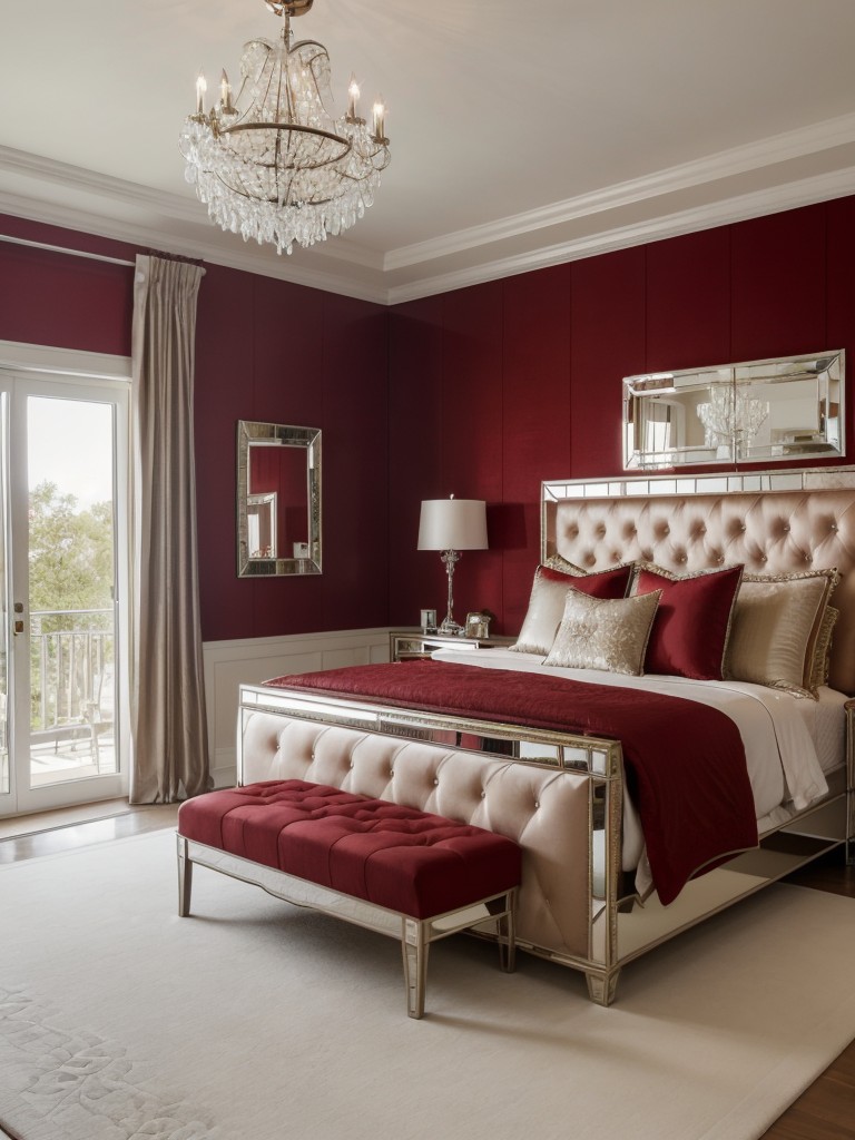 Glamorous Red Bedroom: Create a Luxe Retreat for Relaxation.