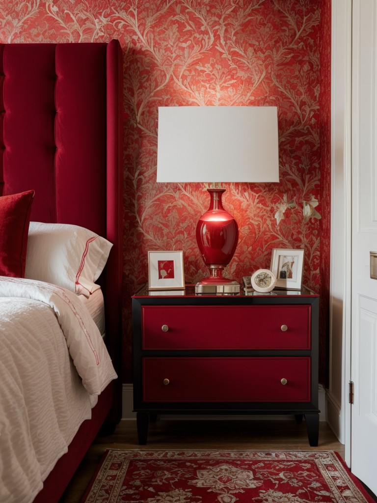 Spice Up Your Bedroom with Bold Red Accents!