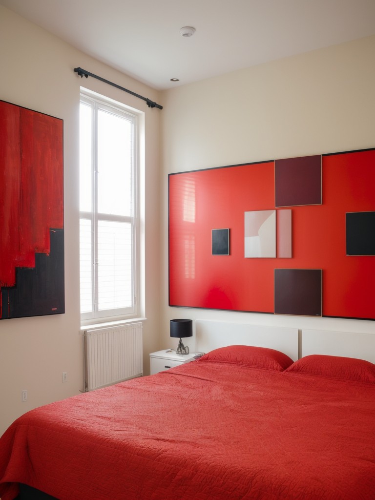 Bold & Beautiful: Styling Your Apartment with Modern Red Art