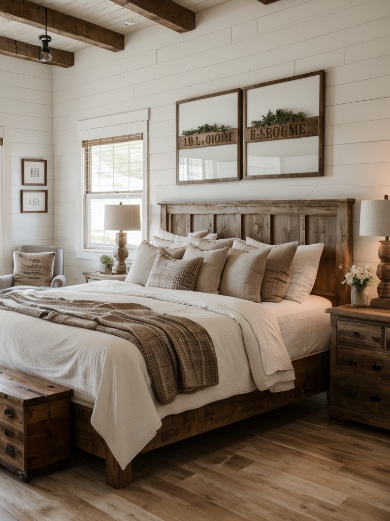 Rustic meets modern: Cozy farmhouse-style bedroom ideas